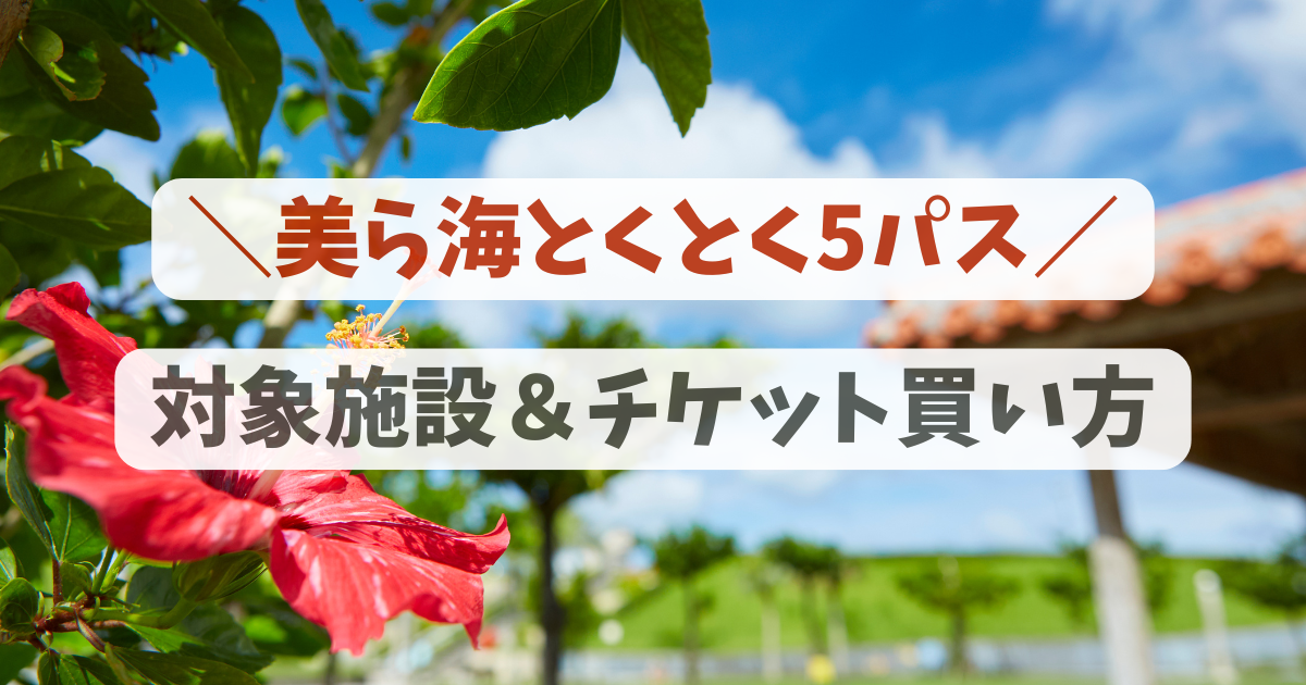 とくとくパス」を安く買う方法は？美ら海とくとく5パス＆沖縄とくとく3